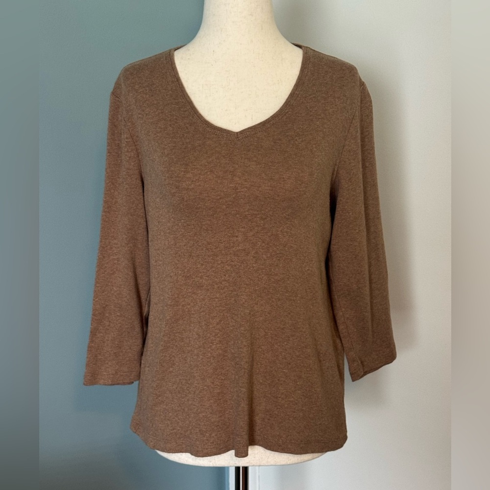 Chico's Brown V-Neck Blouse